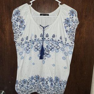 Womens Blue / white shirt